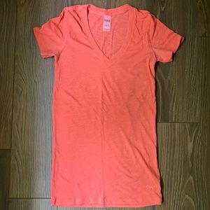 PINK V Neck Tee Shirt